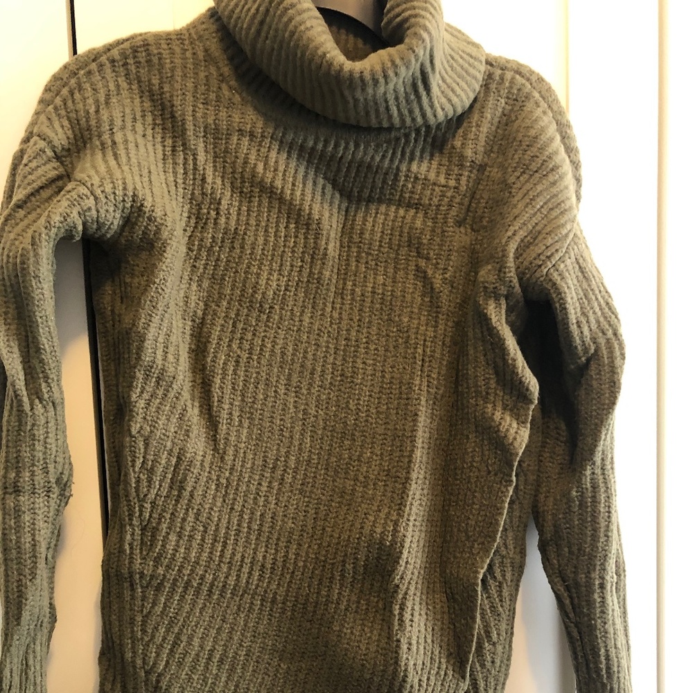 Green asymmetric sweater banana republic